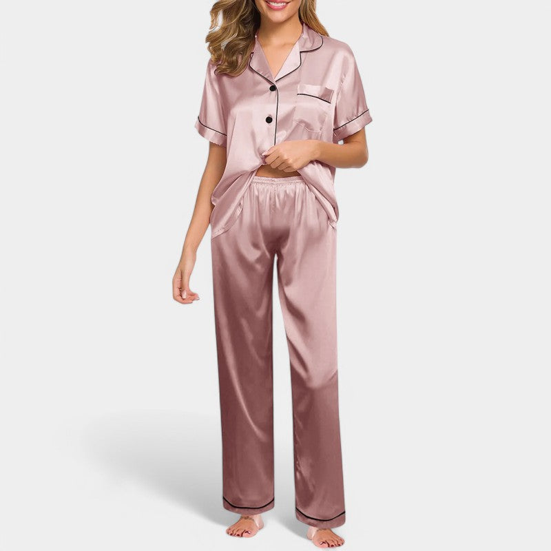 Gleame.-Pyjama-Gleame Pyjama - Luxe satijnen zijden pyjama voor vrouwen