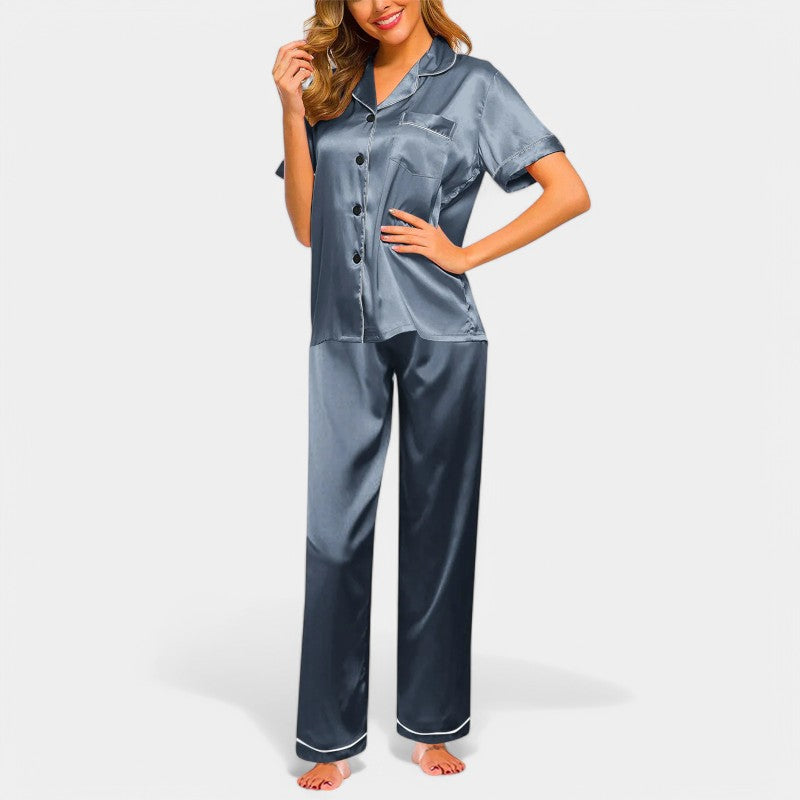 Gleame.-Pyjama-Gleame Pyjama - Luxe satijnen zijden pyjama voor vrouwen