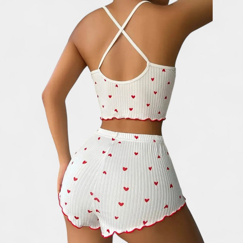 Gleame.-Pyjama-Gleame Pyjama set - Vrouwen pyjama met hartjesprint