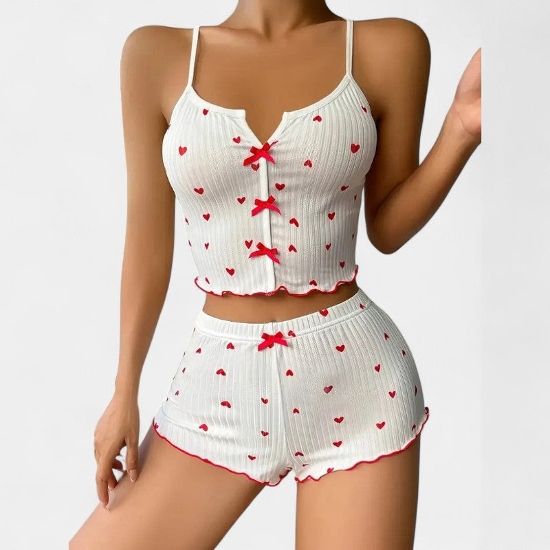 Gleame.-Pyjama-Gleame Pyjama set - Vrouwen pyjama met hartjesprint