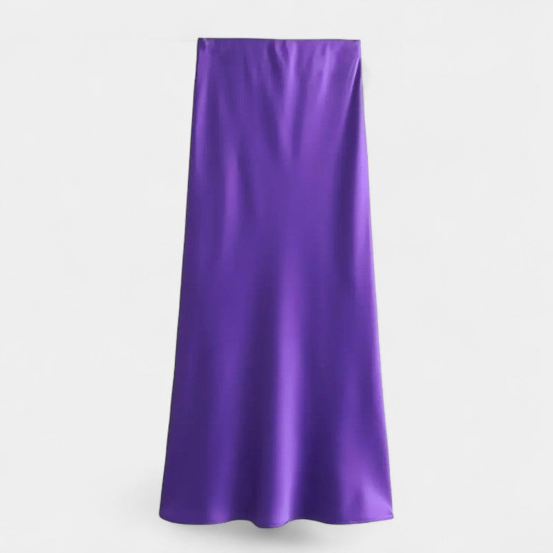 Gleame.-Rokken-Gleame Rok - Satijnen textuur, slanke pasvorm met trekkoord en retro elastische taille