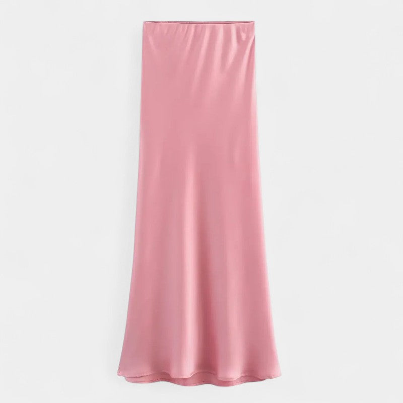 Gleame.-Rokken-Gleame Rok - Satijnen textuur, slanke pasvorm met trekkoord en retro elastische taille