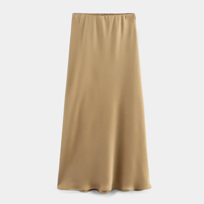 Gleame.-Rokken-Gleame Rok - Satijnen textuur, slanke pasvorm met trekkoord en retro elastische taille