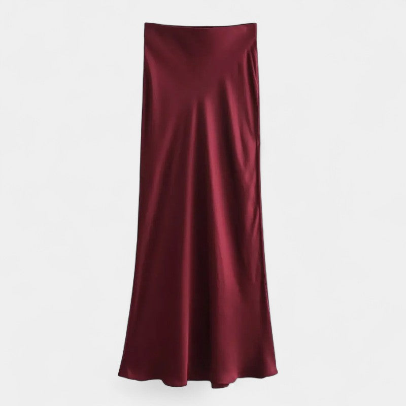 Gleame.-Rokken-Gleame Rok - Satijnen textuur, slanke pasvorm met trekkoord en retro elastische taille