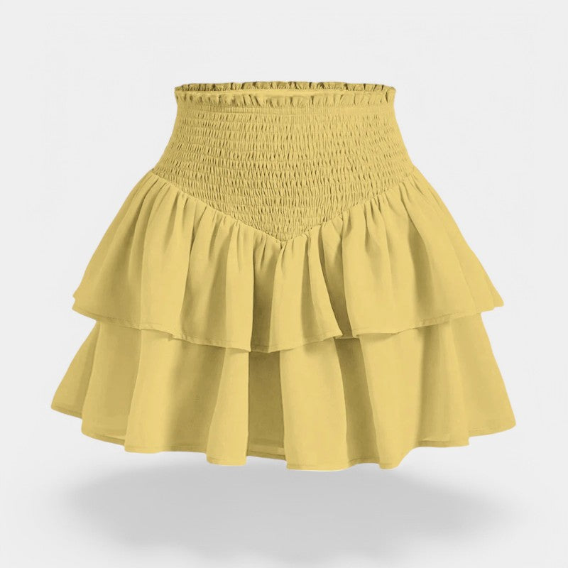 Gleame.-Rokken-Gleame Rok - Tijdloze hoge taille mini peplum rok