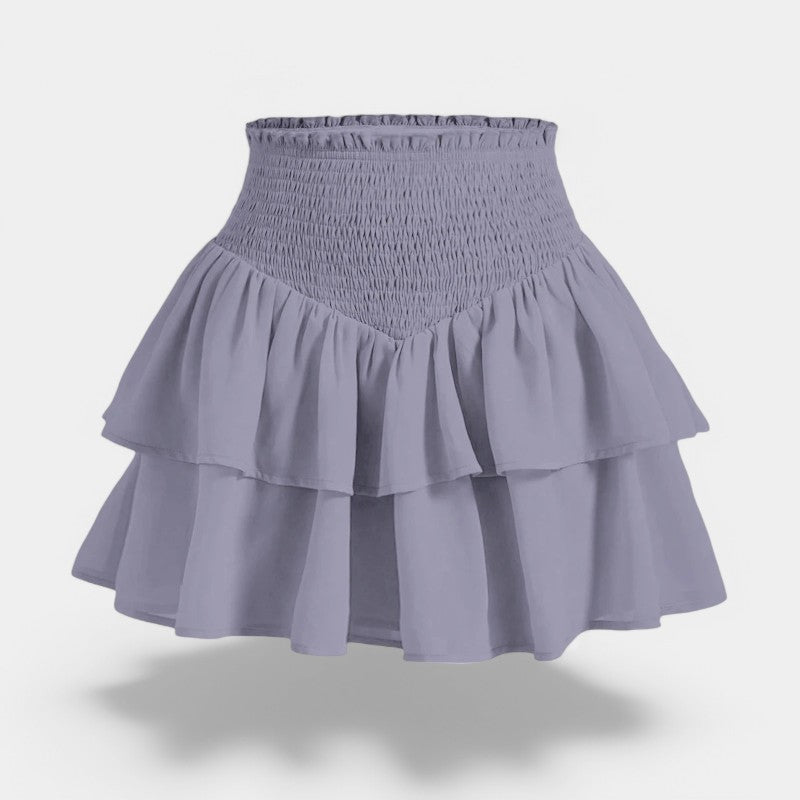 Gleame.-Rokken-Gleame Rok - Tijdloze hoge taille mini peplum rok