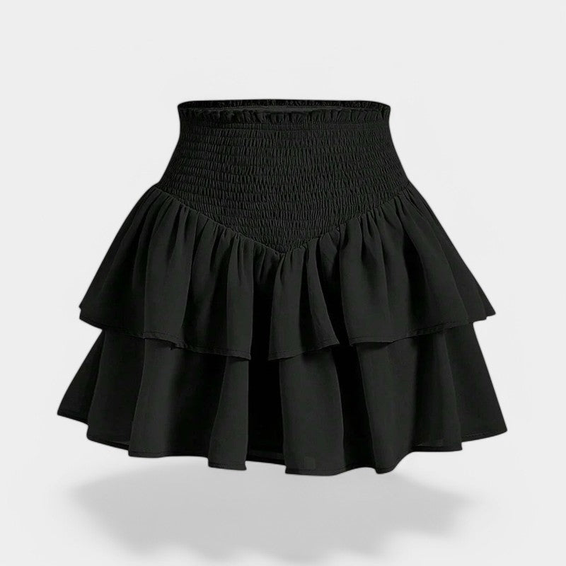 Gleame.-Rokken-Gleame Rok - Tijdloze hoge taille mini peplum rok