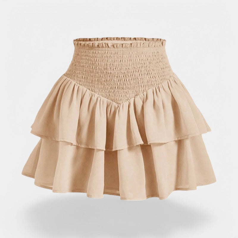 Gleame.-Rokken-Gleame Rok - Tijdloze hoge taille mini peplum rok