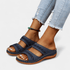 Gleame.-Sandal-Gleame Sandalen - Comfortabele instappers met retro stiksels en sleehak
