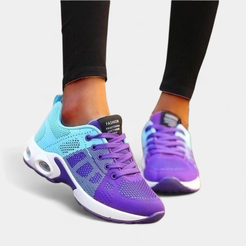 Gleame.-Schoenen-Gleame Dameschoenen - Lichtgewicht wandelschoenen in paars en blauw