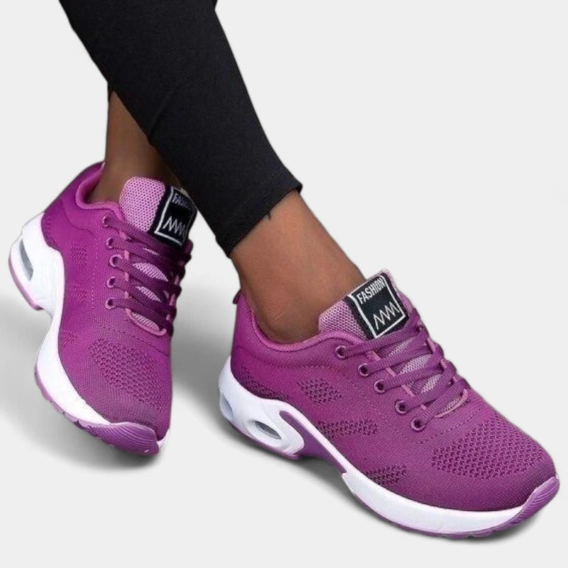 Gleame.-Schoenen-Gleame Dameschoenen - Lichtgewicht wandelschoenen in paars en blauw