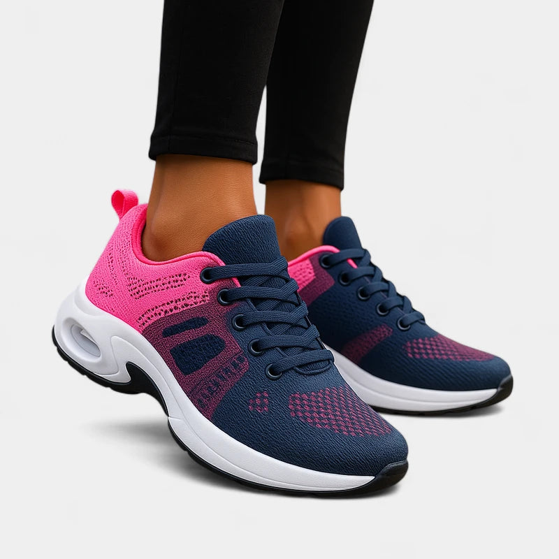 Gleame.-Schoenen-Gleame Dameschoenen - Lichtgewicht wandelschoenen in paars en blauw