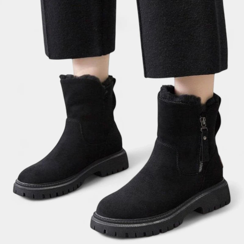 Gleame.-Schoenen-Gleame Dameslaarzen - Casual warme laarzen met ritssluiting