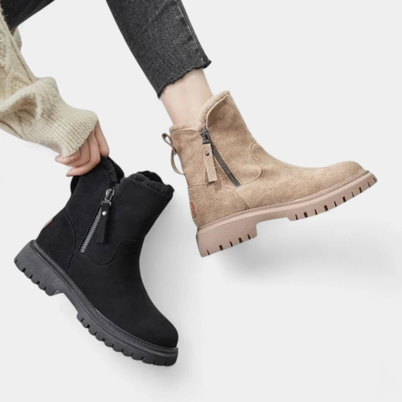 Gleame.-Schoenen-Gleame Dameslaarzen - Casual warme laarzen met ritssluiting