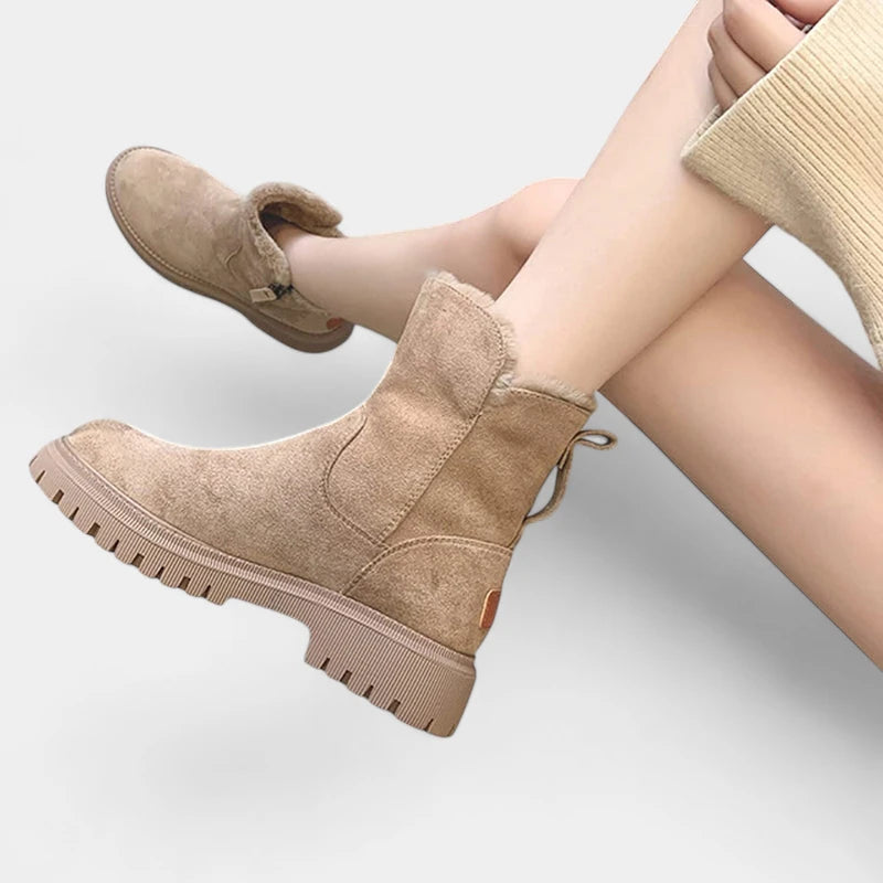 Gleame.-Schoenen-Gleame Dameslaarzen - Casual warme laarzen met ritssluiting