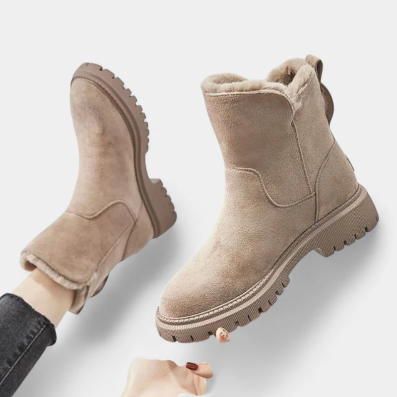 Gleame.-Schoenen-Gleame Dameslaarzen - Casual warme laarzen met ritssluiting