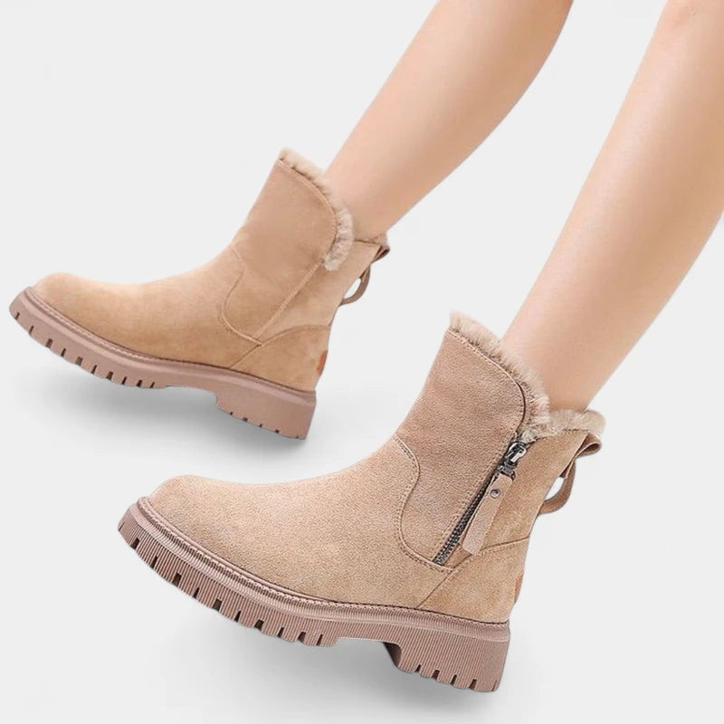 Gleame.-Schoenen-Gleame Dameslaarzen - Casual warme laarzen met ritssluiting