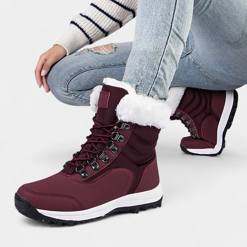 Gleame.-Schoenen-Gleame Dameslaarzen - Veterschoenen met warme voering en gripzool