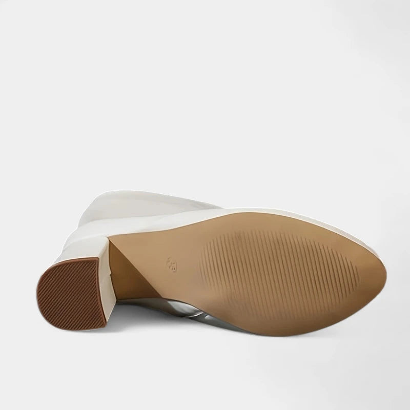 Gleame.-Schoenen-Gleame Damesschoenen - Casual laarzen met blokhak en ritssluiting aan de zijkant