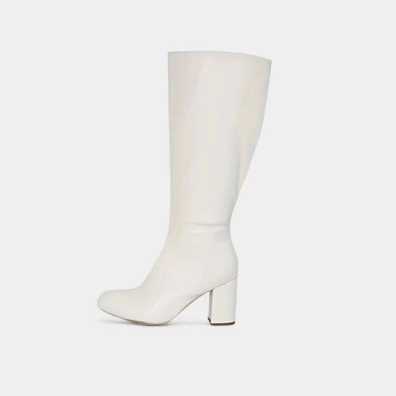 Gleame.-Schoenen-Gleame Damesschoenen - Casual laarzen met blokhak en ritssluiting aan de zijkant