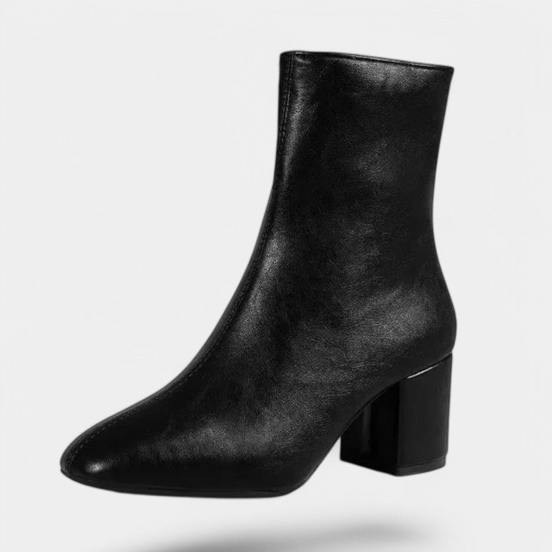 Gleame.-Schoenen-Gleame Enkellaarsjes - Witte laarsjes met zijrits en midheel