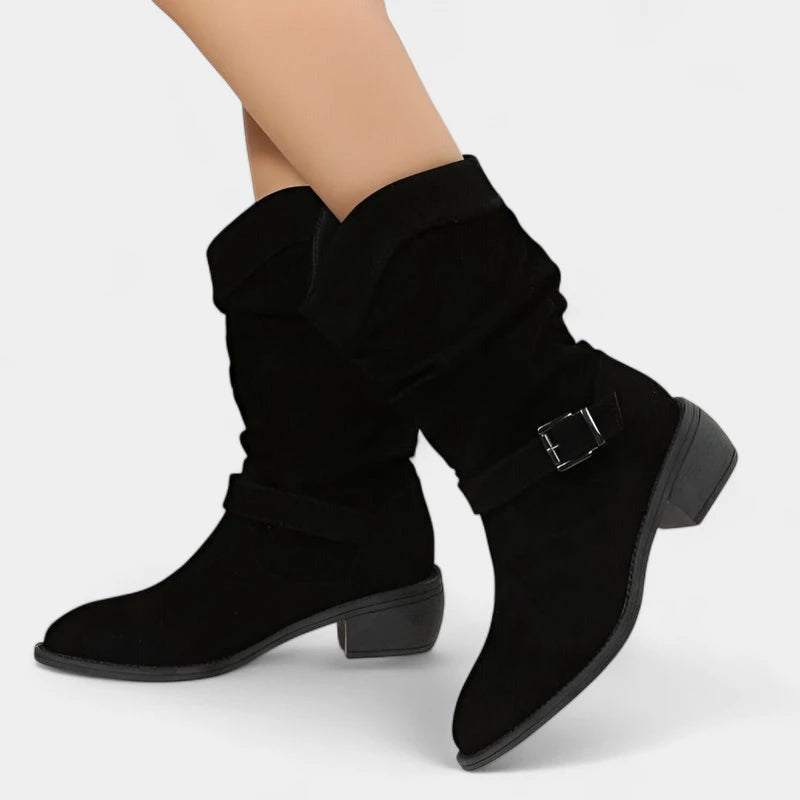 Gleame.-Schoenen-Gleame Laarzen – Casual dameslaarzen met zachte binnenzool en gespsluiting