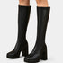 Gleame.-Schoenen-Gleame Laarzen - Dames over-the-knee laarzen met veters en blokhak