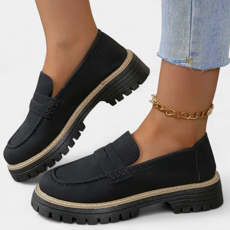 Gleame.-Schoenen-Gleame Loafers – Comfortabele damesinstappers met dikke zool en tijdloos design