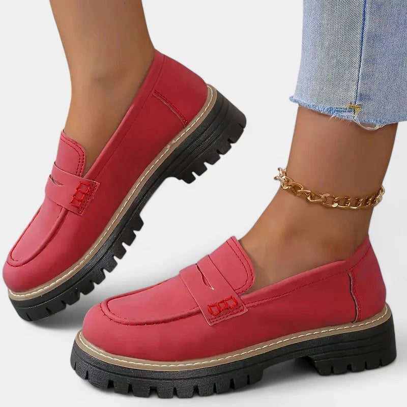 Gleame.-Schoenen-Gleame Loafers – Comfortabele damesinstappers met dikke zool en tijdloos design