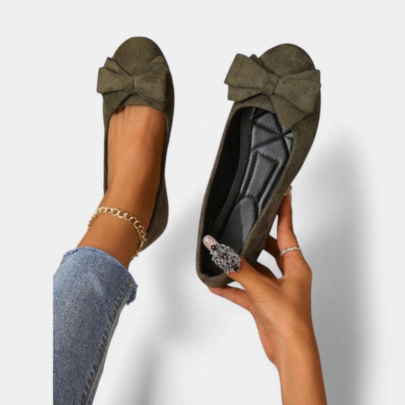 Gleame Ballerinas - Instappers voor dames met strik in diverse kleuren