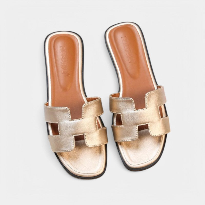 Gleame.-Schoenen-Gleame Platte Sandalen - Draag ze met elegantie en stijl