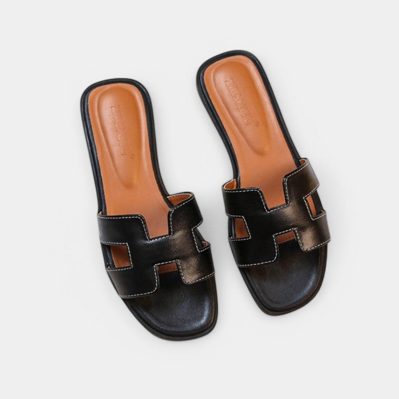 Gleame.-Schoenen-Gleame Platte Sandalen - Draag ze met elegantie en stijl