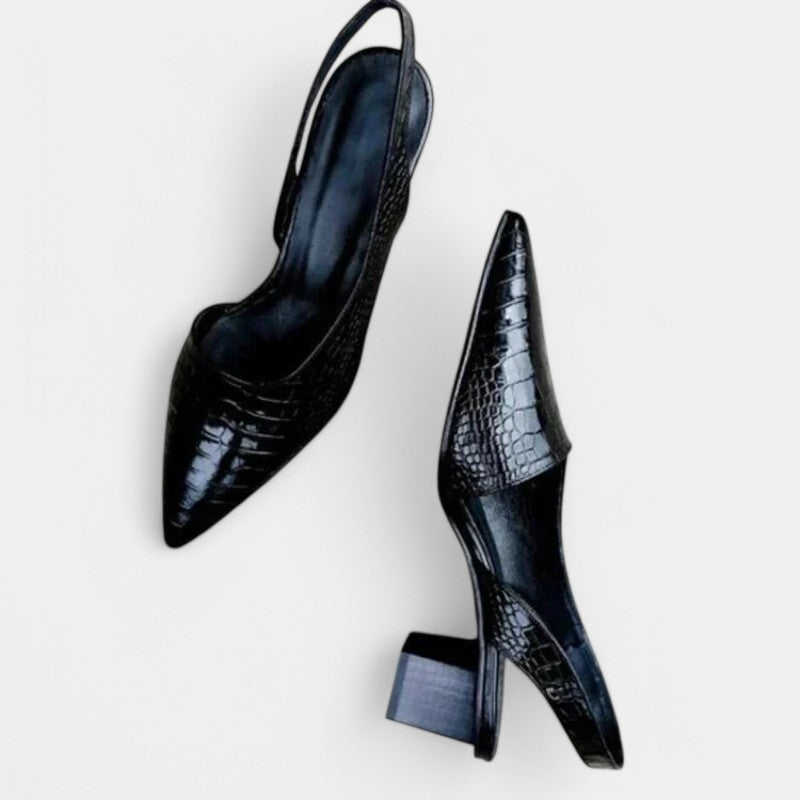 Gleame.-Schoenen-Gleame Pumps - Damespuntige pumps met mid chunky hakken