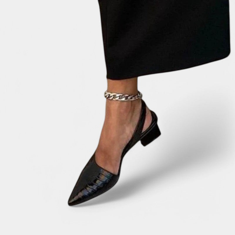 Gleame.-Schoenen-Gleame Pumps - Damespuntige pumps met mid chunky hakken