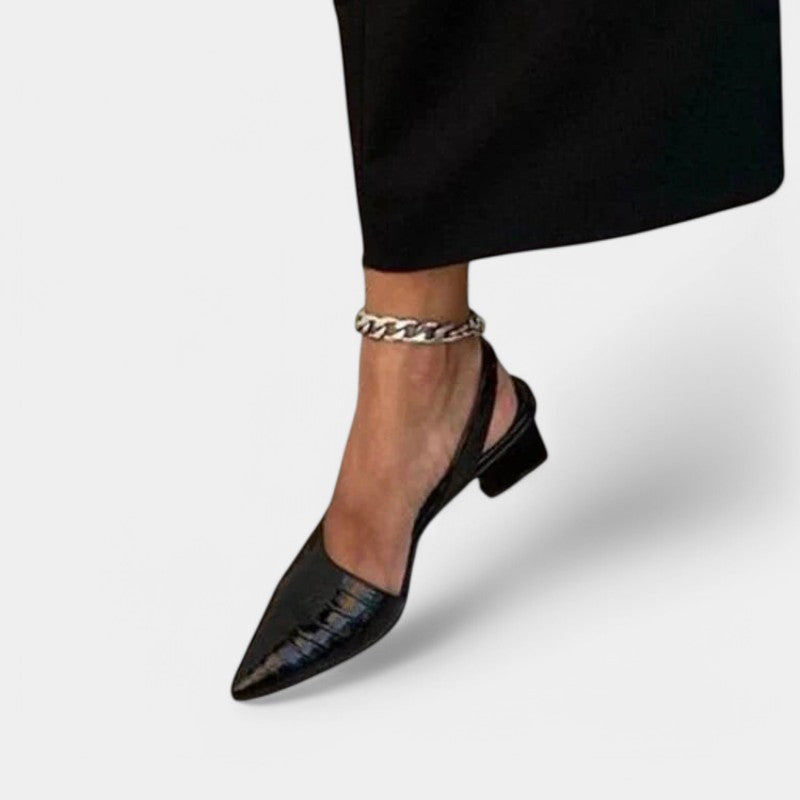 Gleame.-Schoenen-Gleame Pumps - Damespuntige pumps met mid chunky hakken