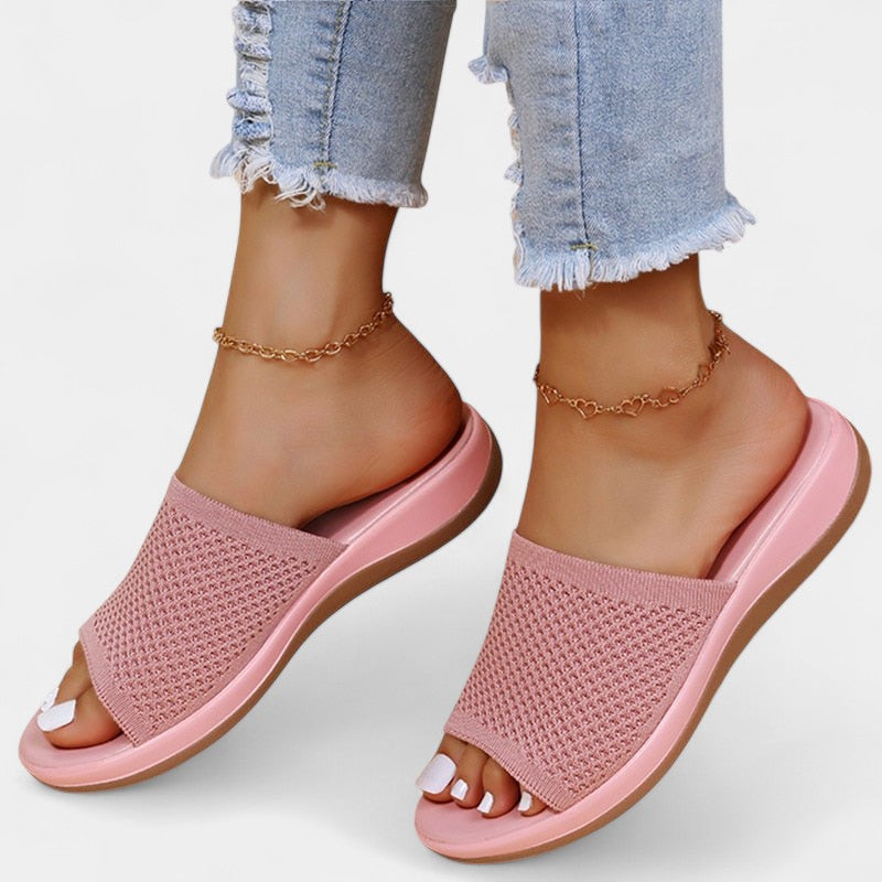 Gleame.-Schoenen-Gleame Sandalen - Casual platte sandalen voor dames in vrolijke kleuren