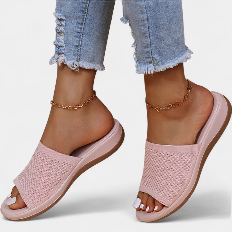 Gleame.-Schoenen-Gleame Sandalen - Casual platte sandalen voor dames in vrolijke kleuren