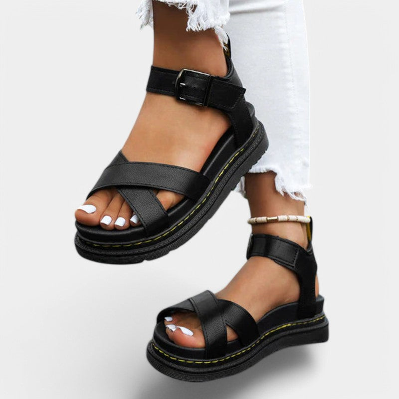 Gleame.-Schoenen-Gleame Sandalen - PU leren platform sandalen voor vrouwen