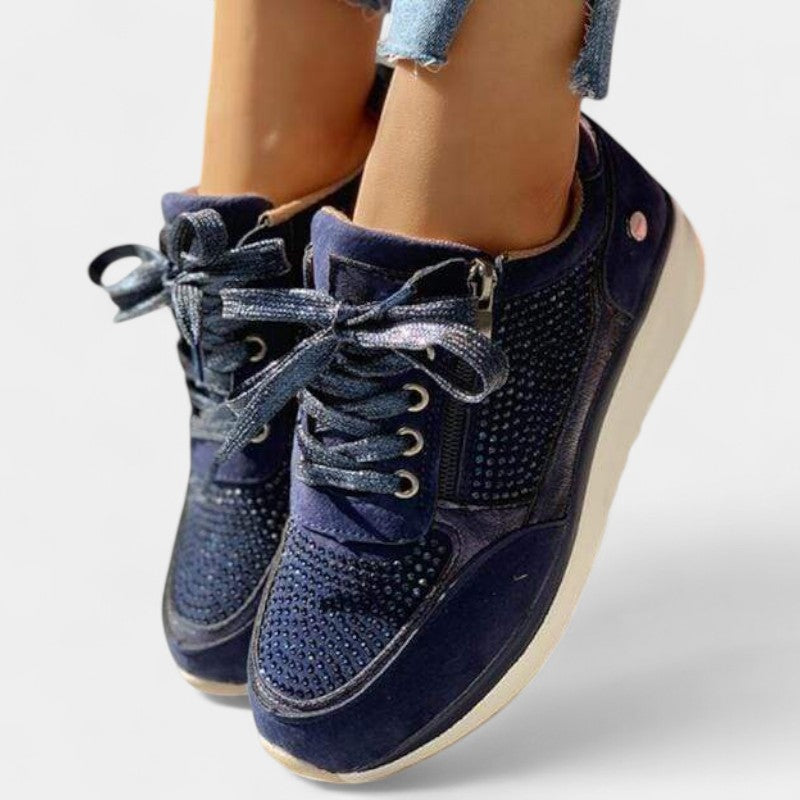 Gleame.-Schoenen-Gleame Sneakers - Casual veterschoenen met rits voor dames