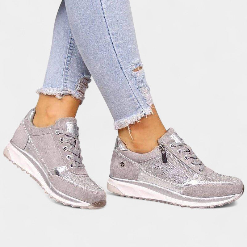 Gleame.-Schoenen-Gleame Sneakers - Casual veterschoenen met rits voor dames