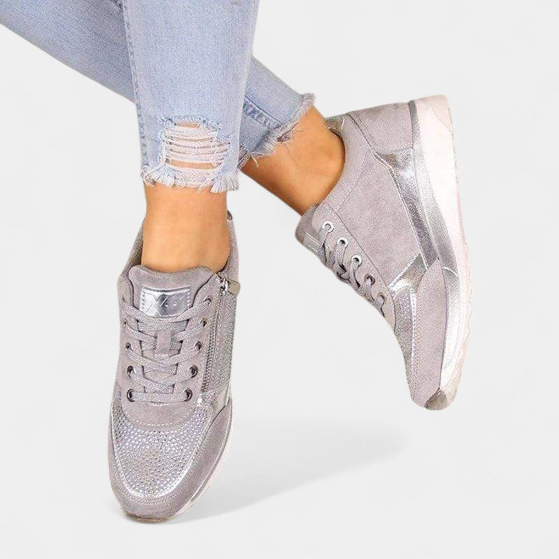 Gleame.-Schoenen-Gleame Sneakers - Casual veterschoenen met rits voor dames