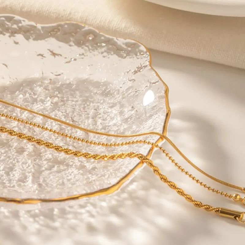 Gleame.-Sieraden-Gleame Armbandenset - Set van 3 18K goud vergulde armbanden