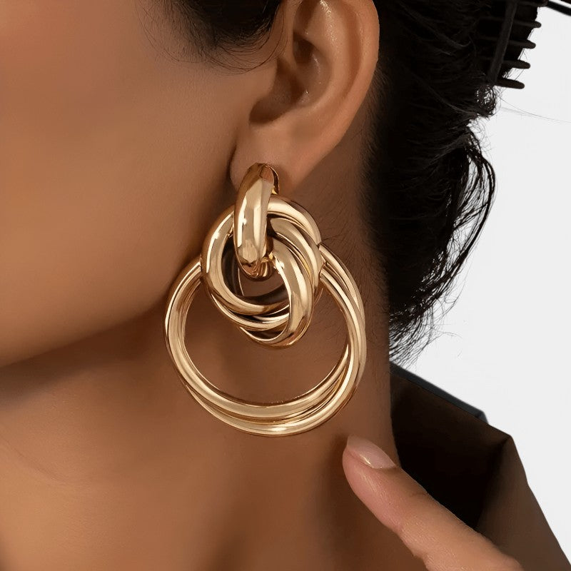 Gleame.-Sieraden-Gleame Oorbellen - 14K vergulde Franse punk rand oorbellen