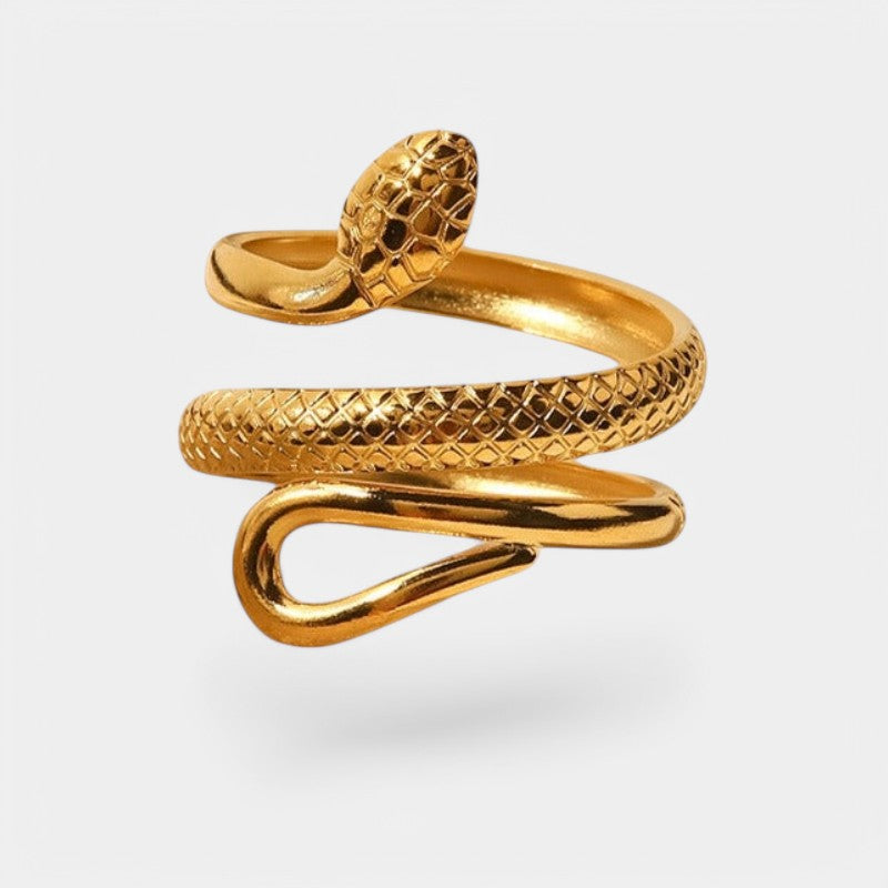Gleame.-Sieraden-Gleame Ring - 18K gouden geplateerde RVS slangontwerp ring