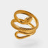 Gleame.-Sieraden-Gleame Ring - 18K gouden geplateerde RVS slangontwerp ring