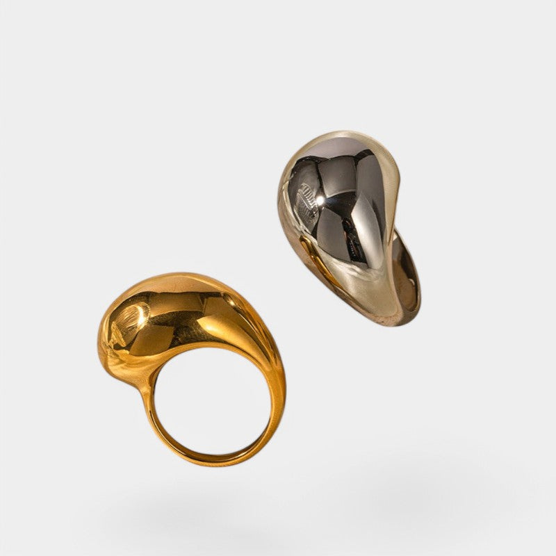Gleame.-Sieraden-Gleame Ring - 18K gouden roestvrijstalen gesloten ring