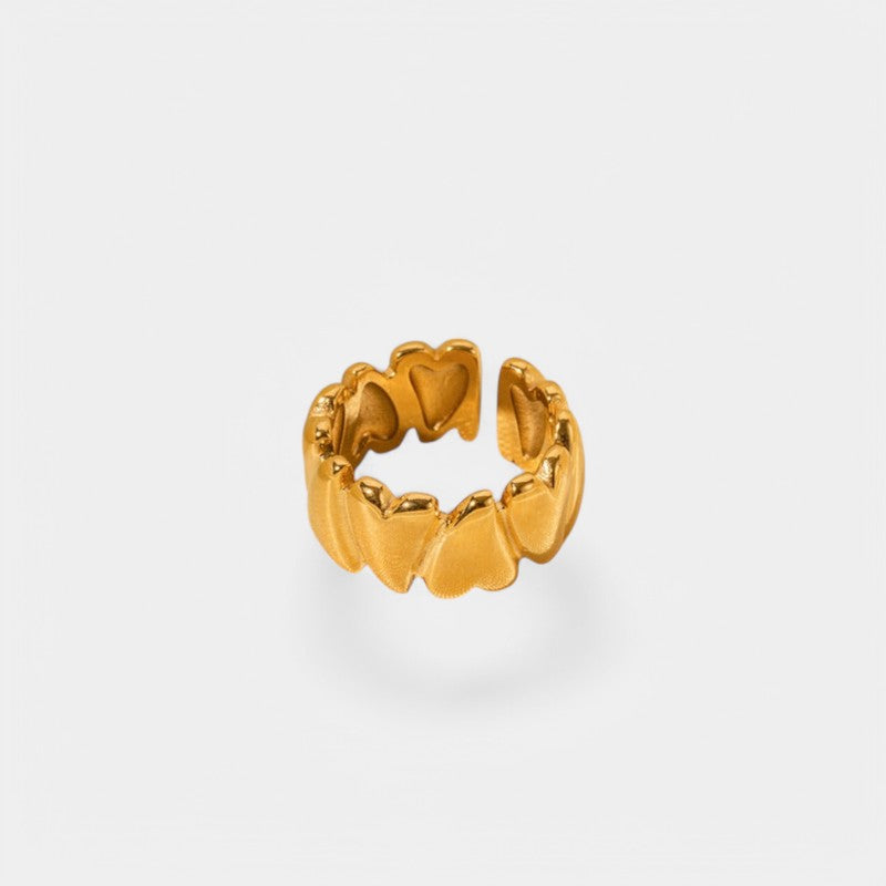 Gleame.-Sieraden-Gleame Ring - 18K gouden roestvrijstalen liefde open ring