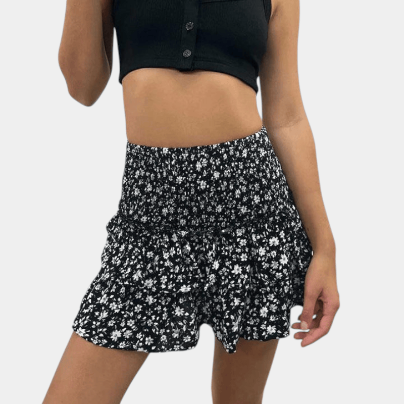 Gleame.-Skirts-Gleame Rok - Kort dames rokje met boho print