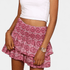 Gleame.-Skirts-Gleame Rok - Minirok met boho print en hoge taille met ruches
