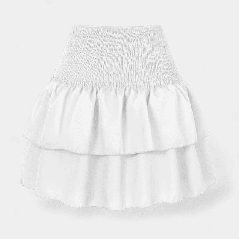 Gleame.-Skirts-Gleame Rok - Minirok met boho print en hoge taille met ruches